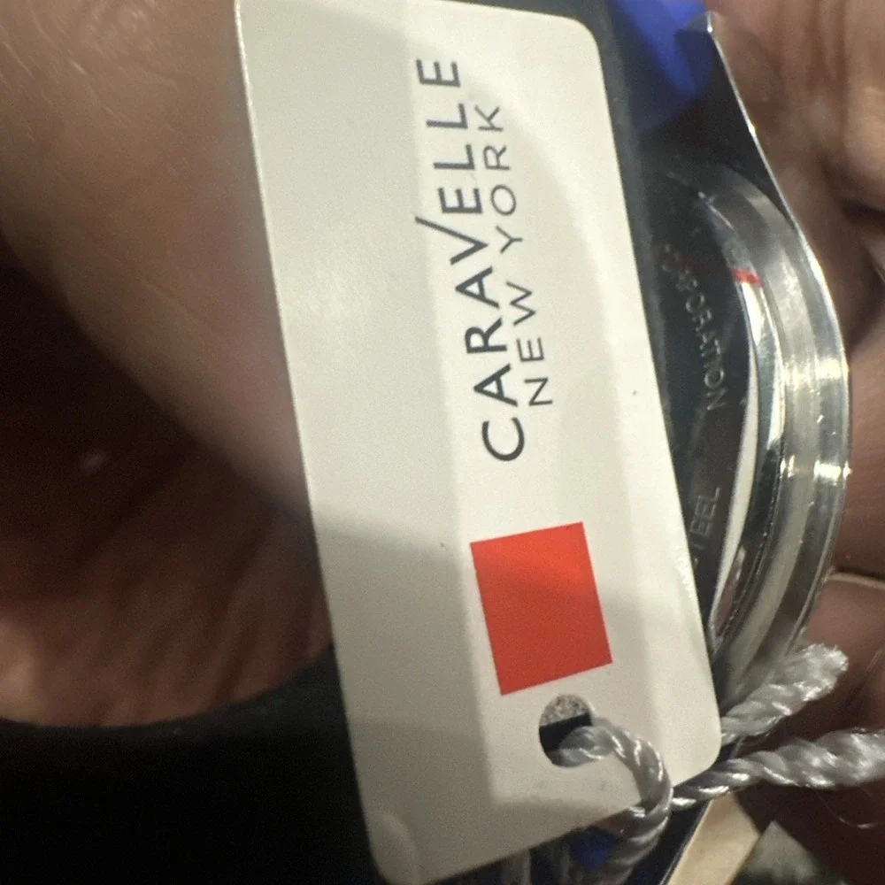 Works Caravelle New York Men's Watch Logan Collection 44mm Blue Dial Blue Strap